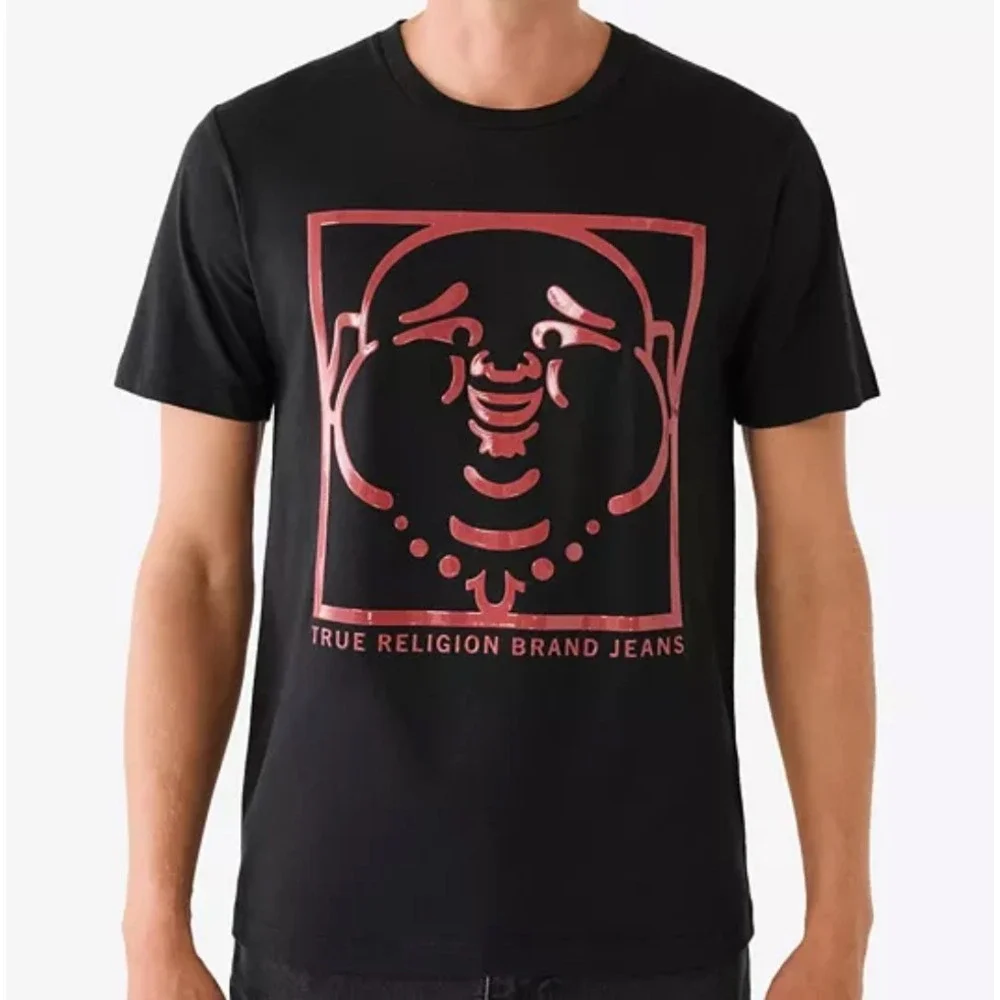 True Religion Jeans Buddha in a Box Tee Shirt Black Men's XXL‎